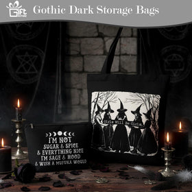 GiftAmaz black makeup bag for organizing essentials with dark elegance.