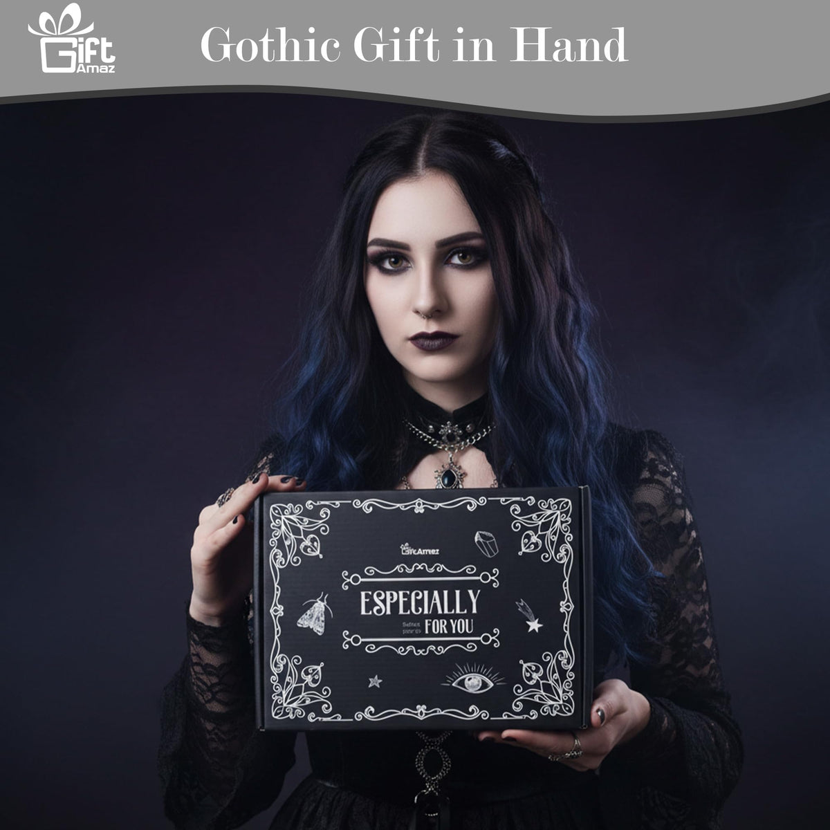 GiftAmaz gothic necklaces with sun and moon motifs for versatile dark-chic outfits.