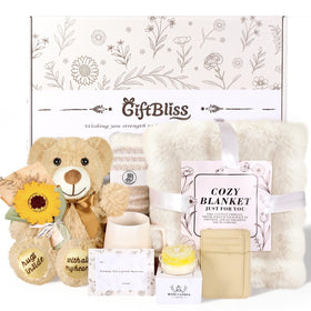 GiftBliss Get Well Soon Gift Basket for women provides comforting encouragement for recovery.