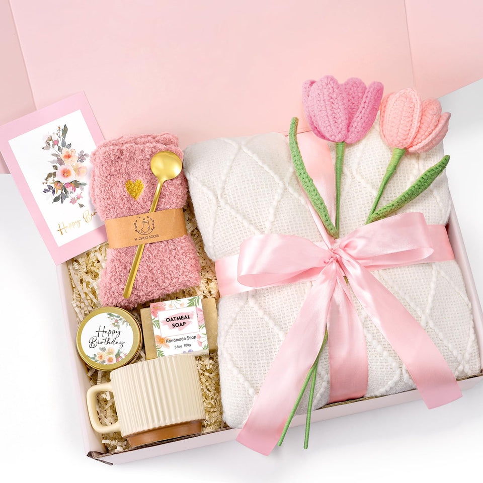 GiftHarbor birthday gift box with self-care items for celebrating her day