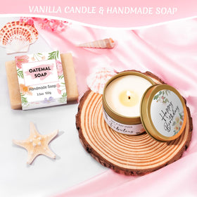 GiftHarbor vanilla candle creates a soothing aroma for relaxation