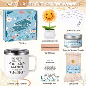 GiftPeak crystal candle with healing crystals for calming ambience