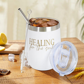 GiftPeak Insulated tumbler 12oz keeps beverages handy during recovery.