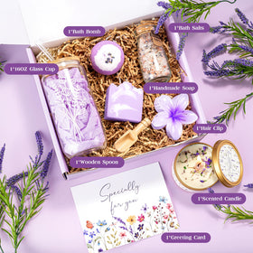 GiftPeak lavender candle creates a calming, cozy ambiance