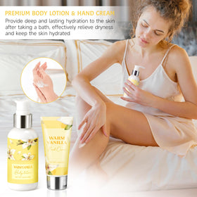GiftPeak vanilla essential oil provides a soothing aroma for relaxation.
