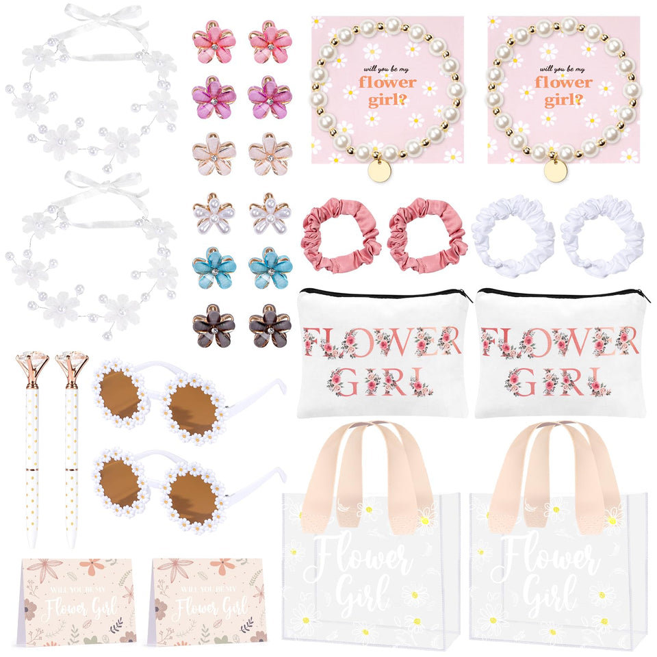 GiftSketch flower girl proposal set bag shows contents for easy gifting