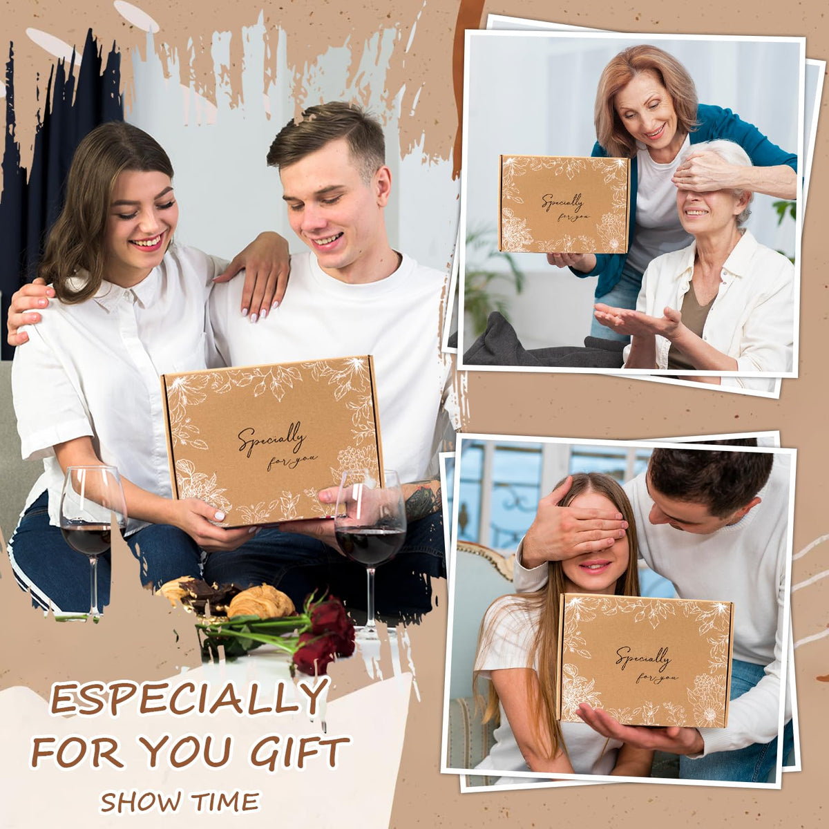 GiftSketch Mothers Day box elegant packaging enhances the unboxing experience.