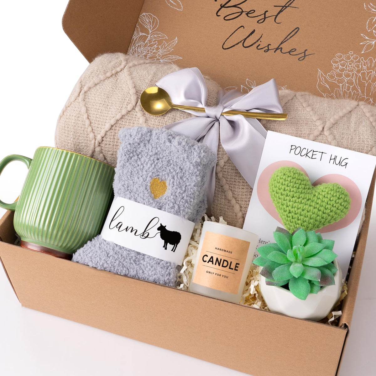 GiftSketch Mothers Day box knitted blanket provides cozy warmth for relaxing evenings.