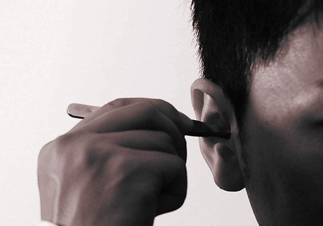 Product of Gifu Japan Seki ear hair trimmer compact size fits travel grooming.
