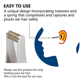Product of Gifu Japan Seki ear hair trimmer safe design reduces risk of nicks.