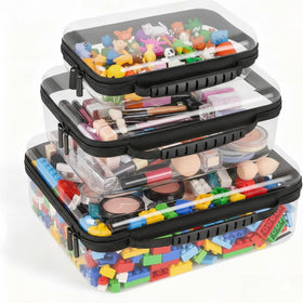 GigabitBest clear hard shell case, S size, easy reach and visibility for small essentials.