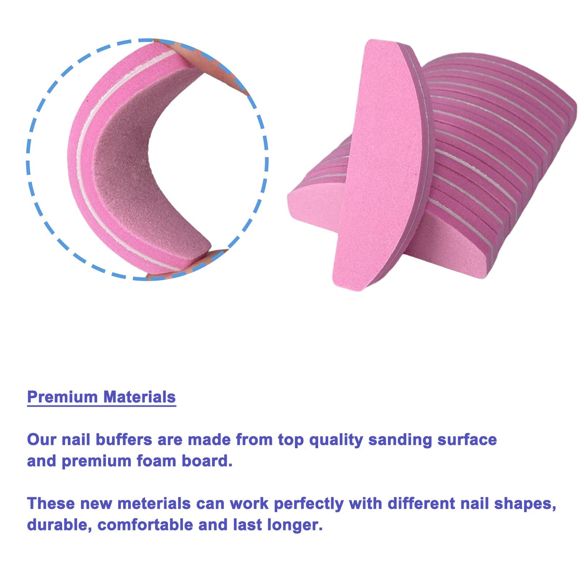 GigaGround double-sided buffer for quick smoothing and finishing nails.