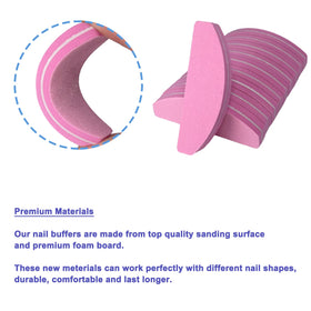 GigaGround double-sided buffer for quick smoothing and finishing nails.