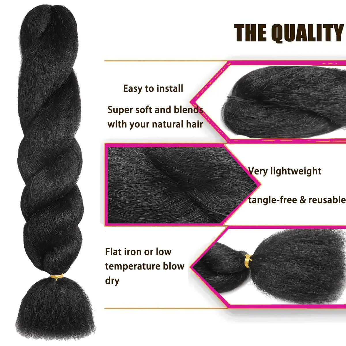 Gigastar 26-inch kinky-straight vixen 8-week wear with proper care
