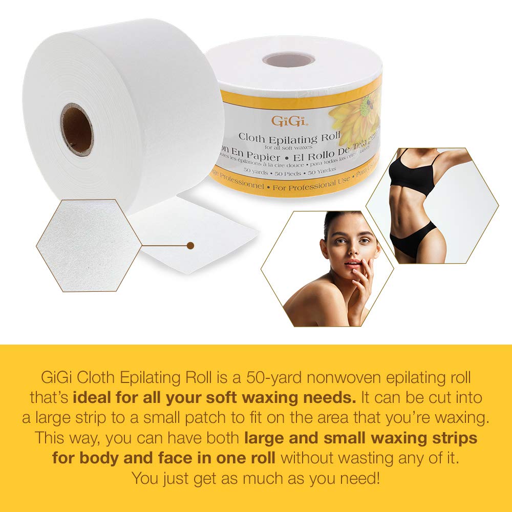 GIGI absorbent material captures excess wax for tidy results
