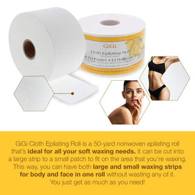 GIGI absorbent material captures excess wax for tidy results