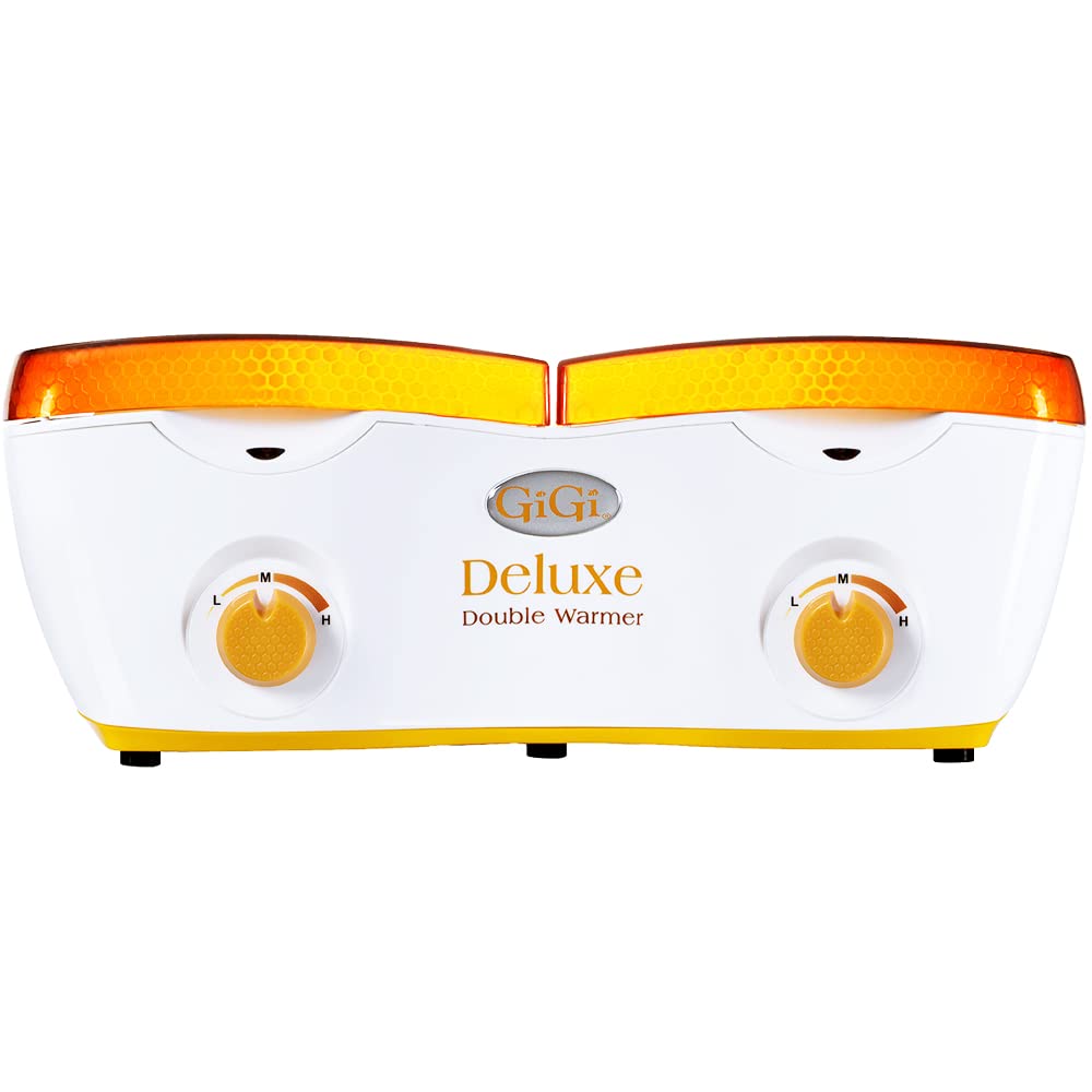 GIGI Deluxe Double Wax Warmer front view with dual pots for salon or home use