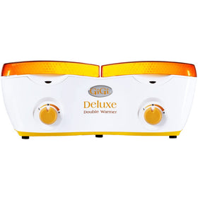 GIGI Deluxe Double Wax Warmer front view with dual pots for salon or home use