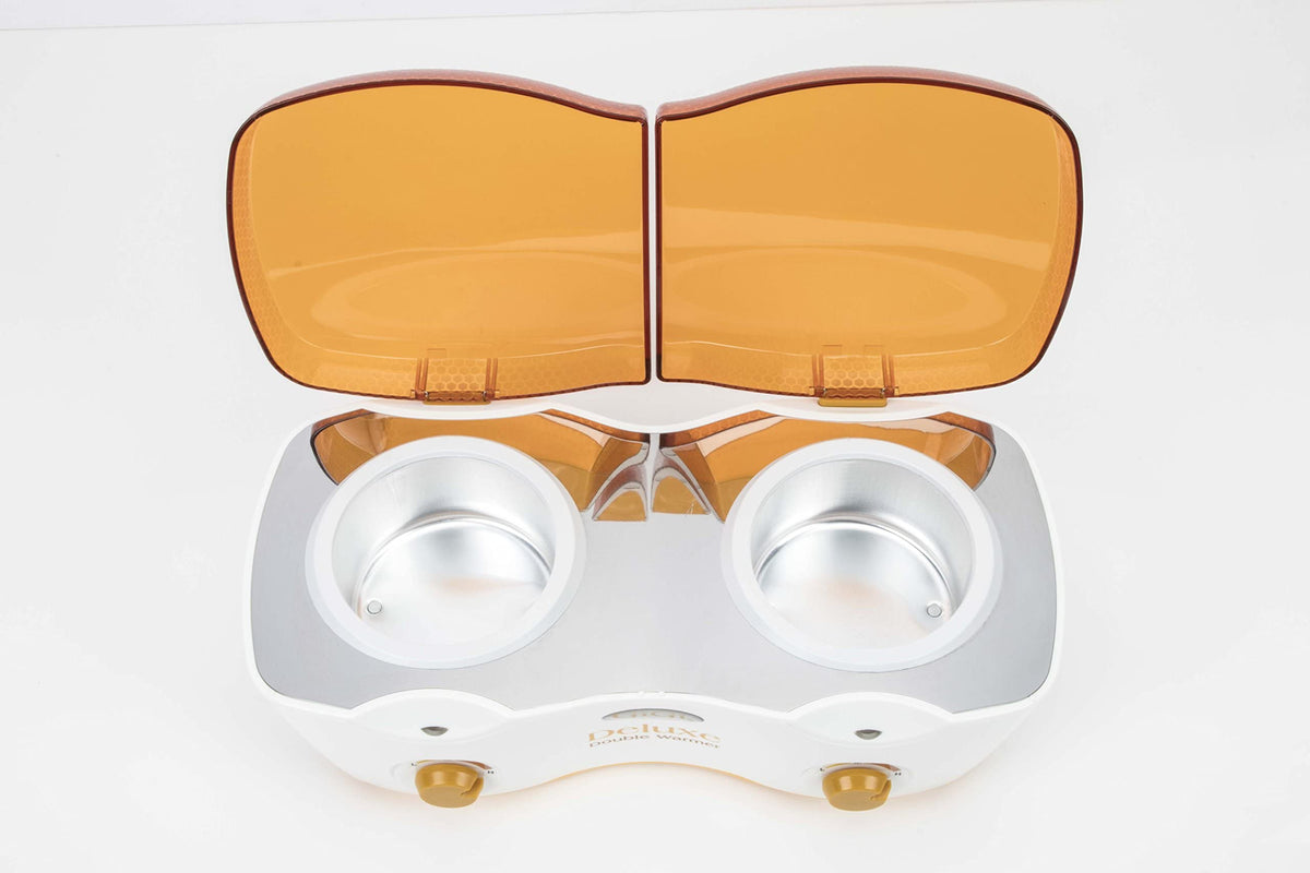 GIGI Deluxe Double Wax Warmer shown in salon or home setup