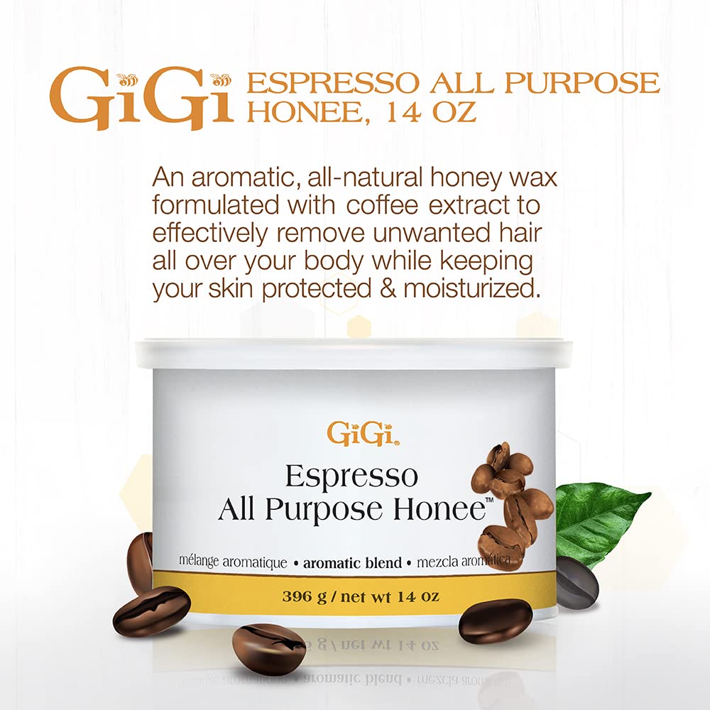 GIGI Espresso Soft Wax being applied on the face for gentle home hair removal