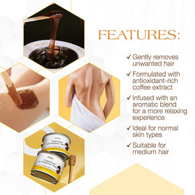 GIGI Espresso Soft Wax close-up on bikini line showing precise hair removal