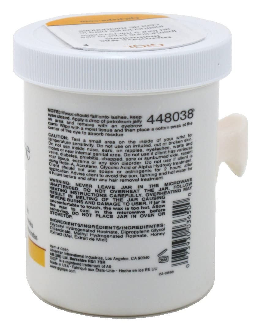 GIGI Micro All Purpose Honee Formula 8oz jar close-up label, emphasizing brand and culinary uses.