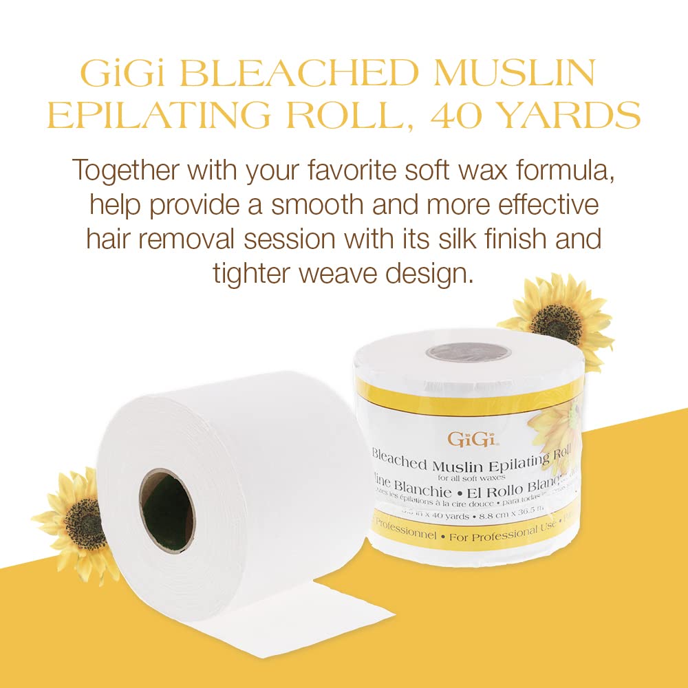 GIGI professional wax strip roll cut to any size for full-body waxing sessions.