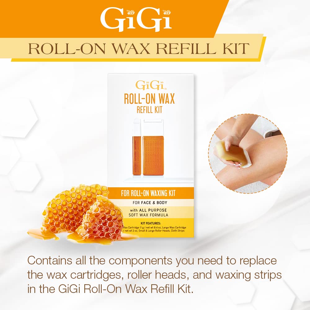 GIGI refill cartridges ready for smooth roll-on wax application