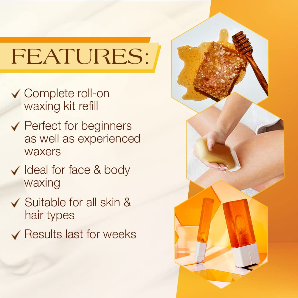 GIGI cloth waxing strips included for clean removal