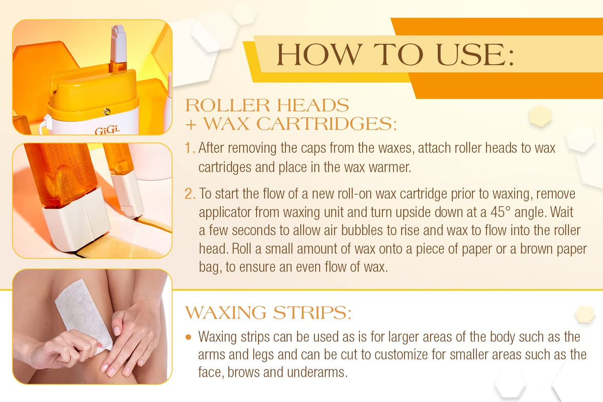 At home waxing setup with GiGi refill kit and tools
