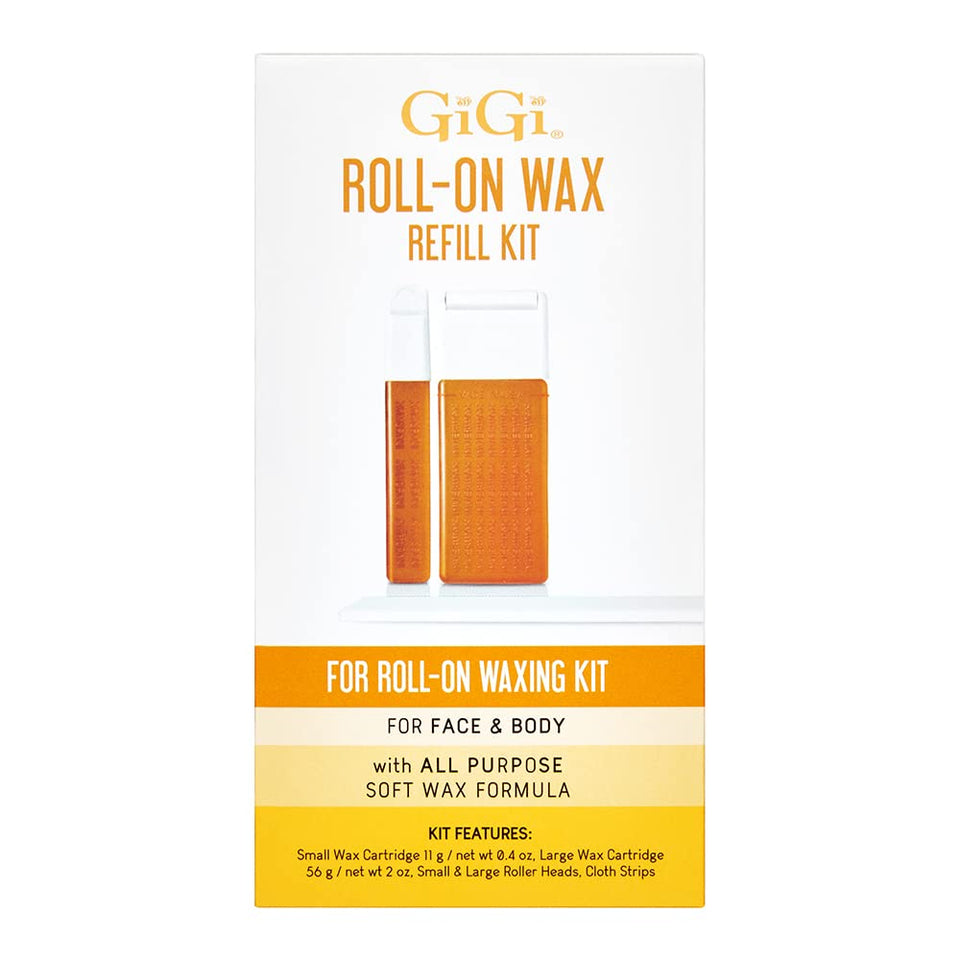GIGI roll-on wax kit refill pack for mess-free at-home waxing