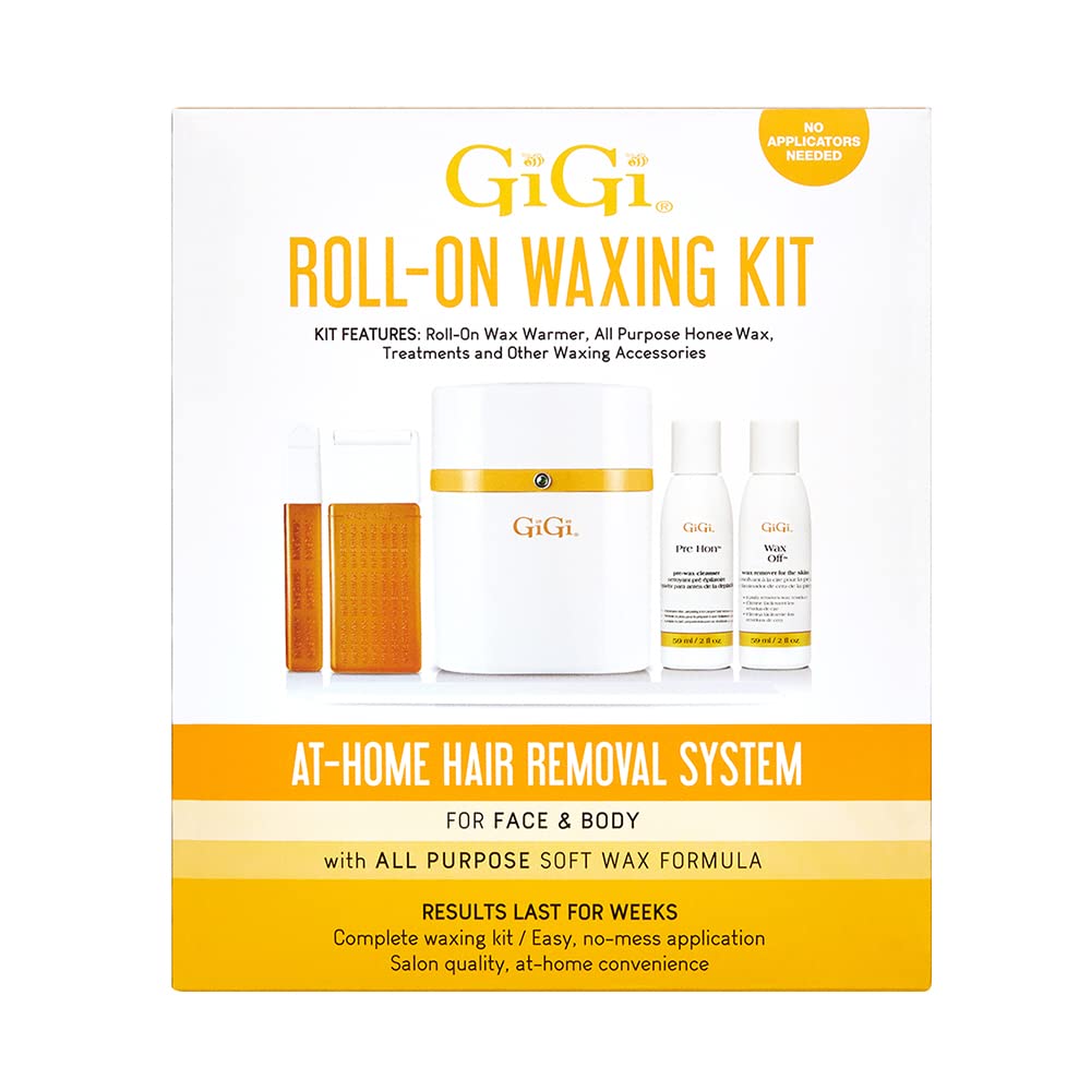 GIGI roll-on waxing kit wax warmer for at-home hair removal
