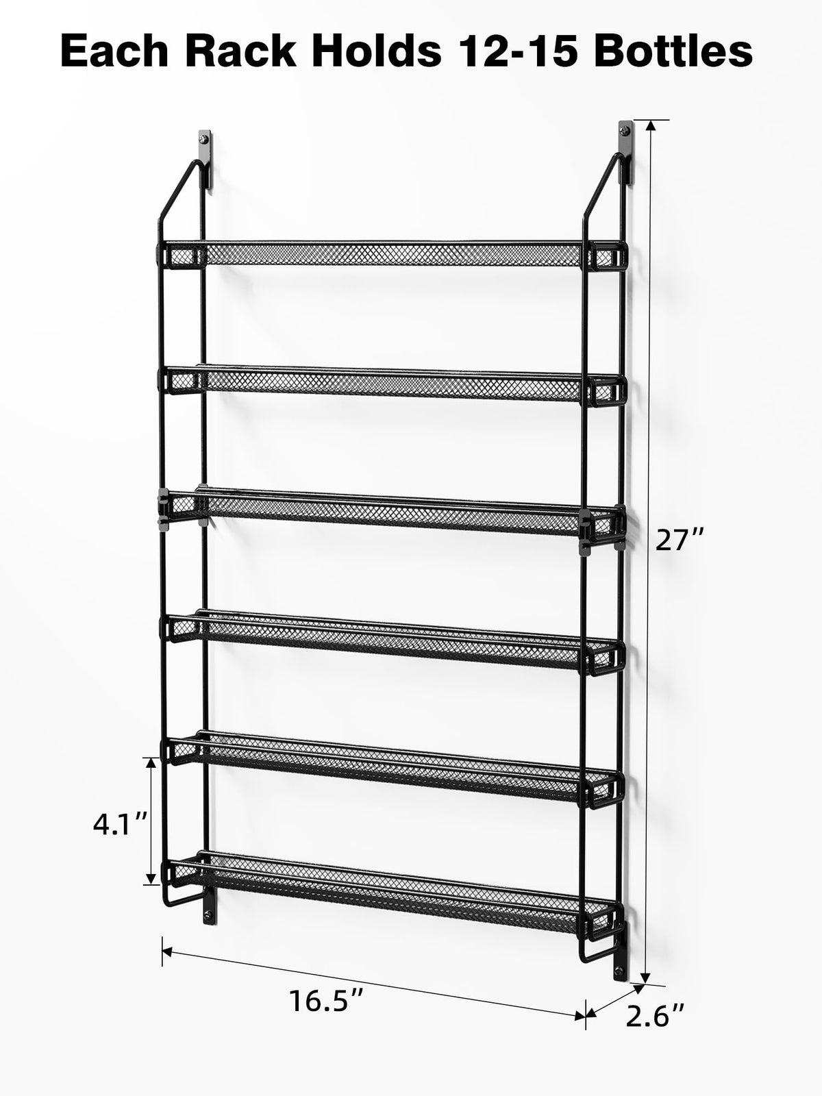 GIGIFTREE nail polish rack close-up highlights durable metal frame