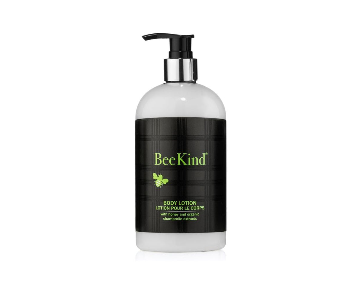 Gilchrist & Soames BeeKind honey-lemon verbena lotion bottle nourishes skin.