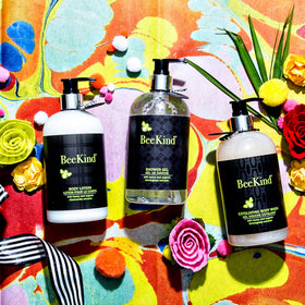 BeeKind honey extracts visible on bottle surface for everyday nourishment.