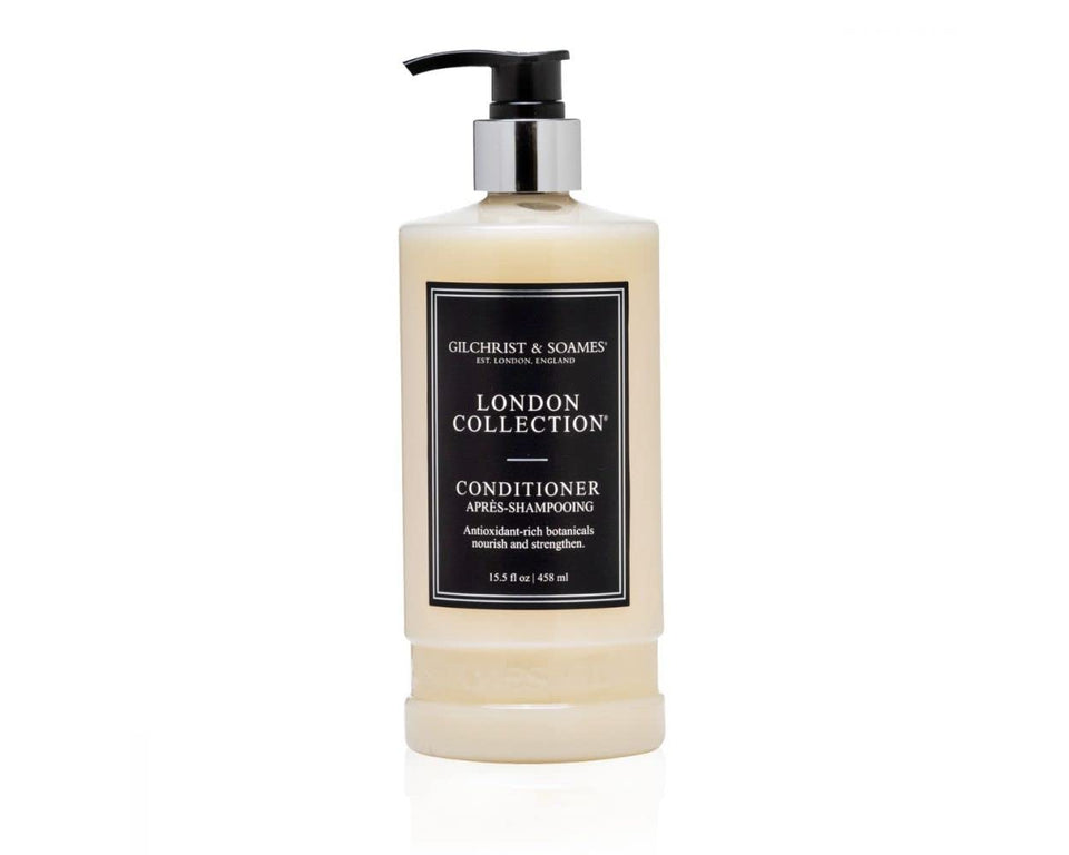 Gilchrist & Soames London Collection Conditioner bottle highlights sulfate-free formula for all hair types