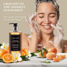 Gilchrist & Soames London Shower Gel cruelty-free label reinforces responsible luxury cleansing.