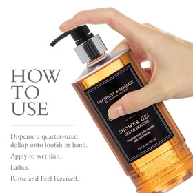 Gilchrist & Soames London Shower Gel soy-protein supports gentle cleansing and resilience.