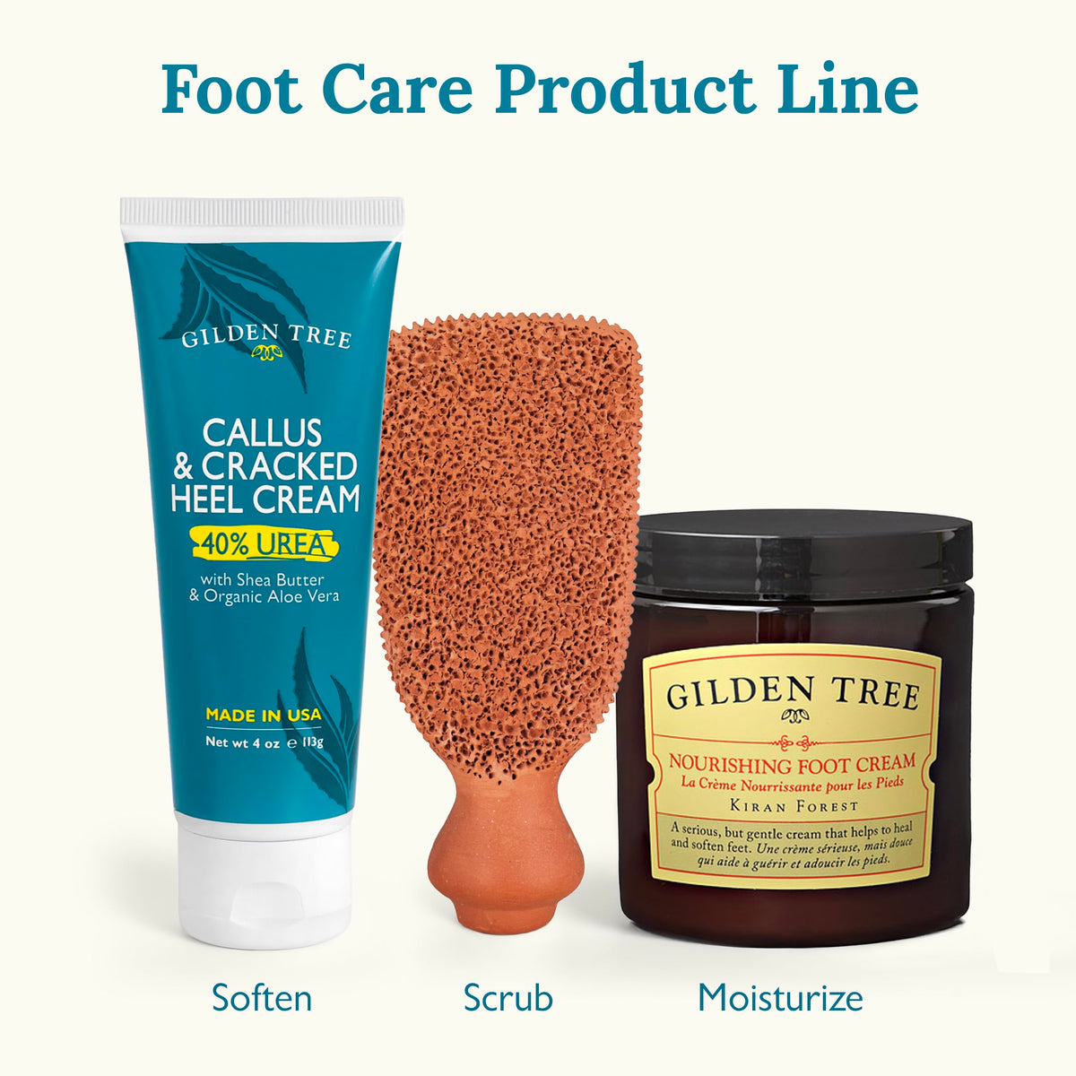 GILDEN TREE callus-softening action helps improve texture.