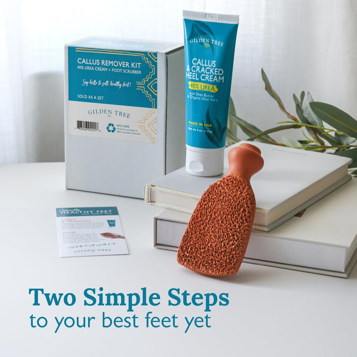 Gilden Tree foot care routine setup with tools