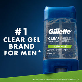 Gillette anti-white-mark technology highlights transparent wear without visible residue