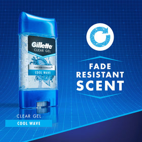 Gillette Clear Gel Cool Wave provides odor protection throughout the day.