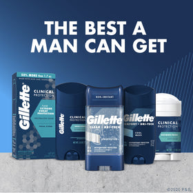 Gillette Clear Gel Cool Wave scent adds a refreshing routine.