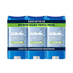 Gillette clear gel front label showcases sleek design for all-day protection