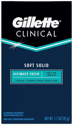 Gillette Clinical Ultimate Fresh solid stick in pack-3 image 2 demonstrating dependable odor control.