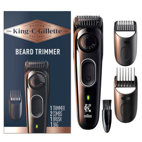 King C. Gillette trimmer front view for precise beard shaping.