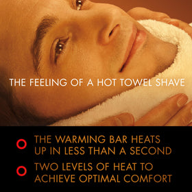 Gillette Labs FlexDisc technology maintains contact with the warming bar