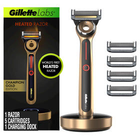 Gillette Labs Heated Razor Gold Edition handle with ergonomic grip for precise control