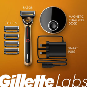 Gillette Labs heated bar provides two adjustable temperature levels for customization