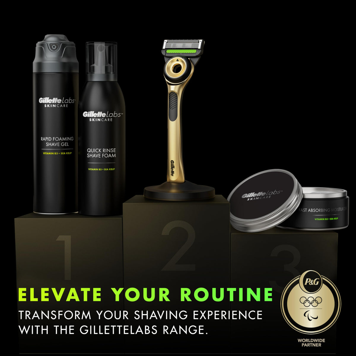 GilletteLabs magnetic stand keeps razor clean and dry